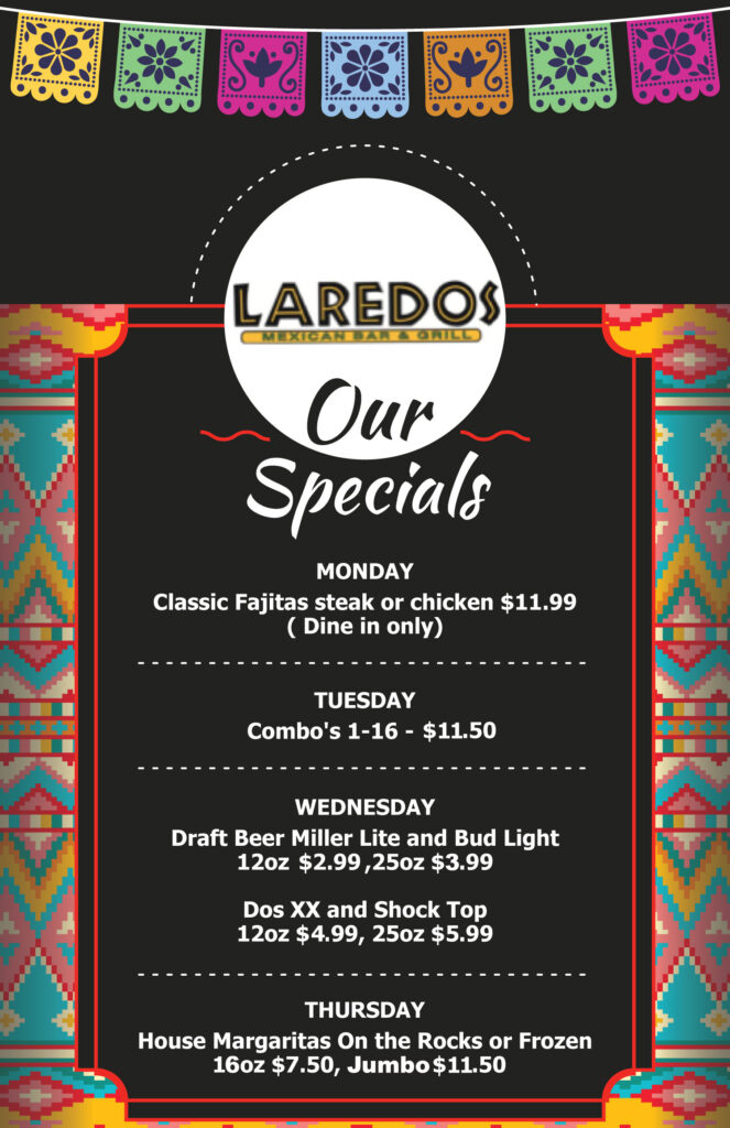 Specials Laredos Mexican Restaurant